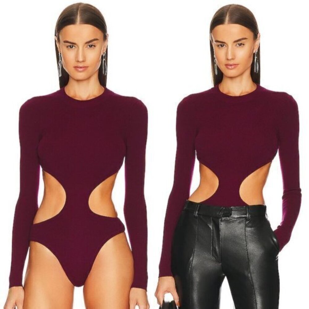 Michael Costello Talisa Bodysuit - Wine